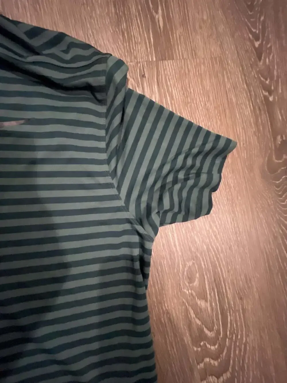 Size M Nike Golf Dri-FIT Men's Short Sleeve Striped Polo Shirt Dark Green